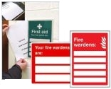 Fire Wardens Update Yourself Sign