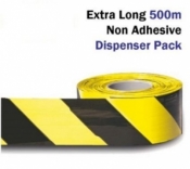 Yellow and Black Non-Adhesive Barrier Tape