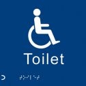 Disabled Toilet Braille Sign