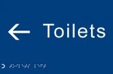 Braille Toilet Direction Signs