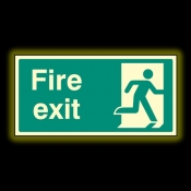 Final Fire Exit Right Sign Photoluminescent