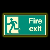 Final Fire Exit Left Sign Photoluminescent