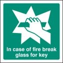 Break Glass For Key Sign