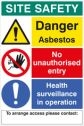 Asbestos Site Safety Sign