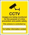 CCTV For Crime Prevention & Public Safety Sign