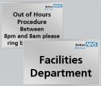 Bespoke Internal Anodised Aluminium Hospital Signs with NHS Logo