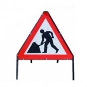 Men At Work Triangle Temporary Sign