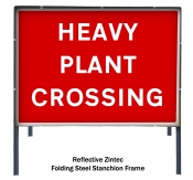 Heavy Plant Crossing Traffic Temporary Road Sign