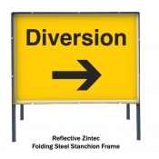 Diversion Right Temporary Road Sign