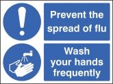 Prevent the Spread of Flu (Hands) Signs