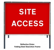 Site Access Temporary Road Sign