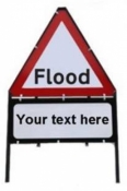 Flood Triangle Temporary Sign With Supplementary Plate