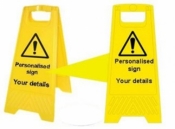 Bespoke Yellow Self Standing Signs