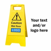 Personalised Yellow Self Standing Sign - Wet Floor