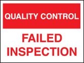 Quality Control Signs 300x400mm (Red)
