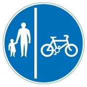 Bicycle & Pedestrian Road Signs Right (957)