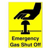 Emergency Gas Shut Off Signs
