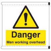 Danger men working overhead sign - Scaffold Safety Banner