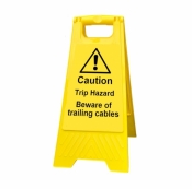 Caution Trip Hazard Yellow Folding sign