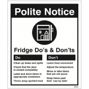 Refrigerator - Dos & Donts sign