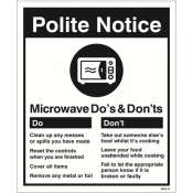 Microwave - Dos & Donts sign
