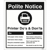 Printer - Dos & Donts sign