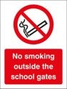 No smoking outside the school gates sign