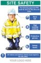 Personalised PPE Site Safety Sign (Hat, Hi vis, Gloves and Boots) 5mm foamex sign