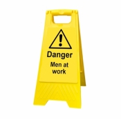 Danger Men At Work Freestanding Sign