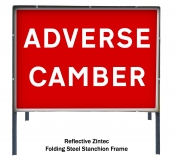 Adverse Camber Temporary Road Sign