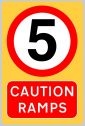 Caution Ramps 5mph High Visibility Sign