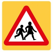 Parents & Children Crossing High Visibility School Sign (545)