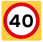 40mph High Visibility Road Sign (670)