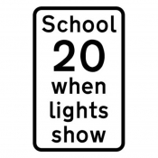 School Speed Limit When Lights Flash