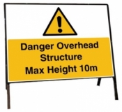 Danger Overhead Structure Custom Max Height Sign