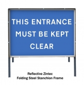 This entrance must be kept clear Freestanding Road Sign