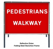 Pedestrian Walkway Freestanding Road Sign