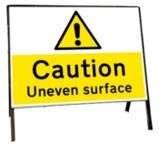 Caution Uneven Surface Freestanding Road Sign