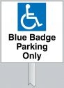 Blue Badge Parking Verge Sign