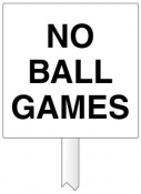 No Ball Games Verge Sign