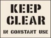 Keep Clear In Constant Use Reusable Laser Cut Stencils