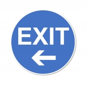 Exit Left 450mm Car Park Sign