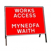 Works Access Bilingual Welsh Road Sign