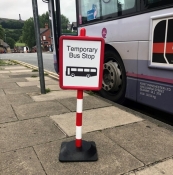 Heavy Duty Temporary Bus Stop Sign