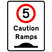 5mph Caution Ramps Signs
