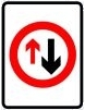 Priority To Oncoming Traffic Sign (615) rectangular road sign