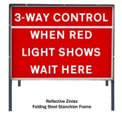 3-Way Control Temporary Road Sign
