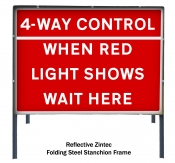 4-Way Control Temporary Road Sign