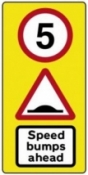 Speed bumps ahead 3 in 1 sign