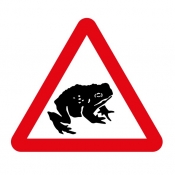 Frog on the road road sign (551.1)
